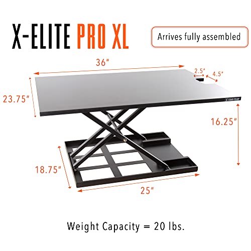 XElite Pro XL Standing Desk Converter Instantly Convert Any Surface