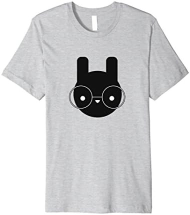 Mens Cute Bunny Glasses Minimal Aesthetic Medium Heather Grey