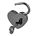 uxcell Metal Heart Shaped Drawer Suitcase Security Lock Padlock Black