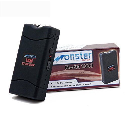 Monster Stun Gun 4 Monster Stun Gun Rechargeable Stun Gun with LED Flashlight, 18,000,000