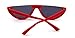 GIFIORE Retro Cat Eye Sunglasses Vintage Semi Rimless Frame Cateye Sun Glasses UV Protection (Red Frame Gray lens)