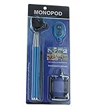 Blue Selfie Stick Monopod With Remote Control Extendable Portrait Handheld