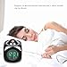 Konesky Projection Alarm Clock, LED Desk Clock with Digital LCD Voice Talking Function, Alarm,Snooze,Temperature,Time(12H/24H) Display (Black)