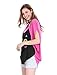 Allegra K Women's Cartoon Pattern Short Batwing Sleeves Tunic Top XL Pink