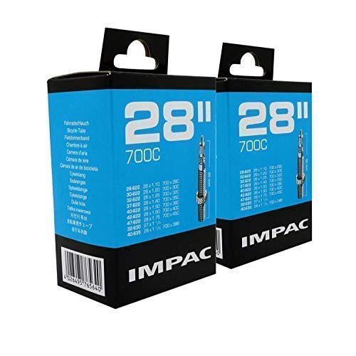 Impac 2 sztuki dętki koła 28" / 700c 28-45c (28-47/622-635) zawór Presta - podwójne opakowanie