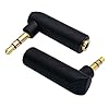 AAOTOKK 3,5 mm Jack Adapter 90 graden rechtshoekige 3 polen 3,5 mm TRS Audio Stereo Mannelijke naar Vrouwelijke…
