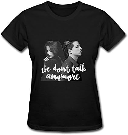 Selena Gomez Charlie Puth We Don't Talk Anymore Tour 2016 Womens T Shirt Black