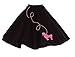 Hip Hop 50's Shop 1950s Adult Poodle Skirt Costume for Women (Black w/Pink XL/2X)