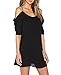 Angelady Women Sexy Cut Out Cold Shoulder Adjustable Spaghetti Straps Dress Top