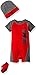 PUMA Baby' 3 Piece Romper Set, Fierce Red, 6/9M