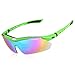 Cycling Sunglasses,Polarized Sports Glasses with 5 Replacement Lenses UV for Cycling Baseball