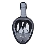 Upgraded Version 180° Full Face Snorkel Mask for Adults,Youth,Kids- Panoramic View Snorkeling Mask, Soft Adjustable Straps with Anti Fog and Anti Leak Design Snorkel Mask