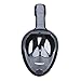 Upgraded Version 180° Full Face Snorkel Mask- Panoramic View Snorkeling Mask, Soft Adjustable Head Straps with Anti Fog and Anti Leak Design