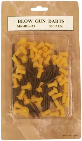 50 Steel Blow Gun Darts for Sports with G8DS Sticker