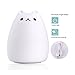 S&G night light Cute Smile Cat Silicon LED Desk Lamp with 7 Changing Color for Baby Bedroom Office- Warm White