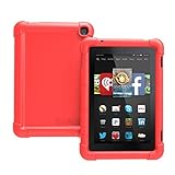 Fire HD 7 Case - Poetic Fire HD 7 Case [Turtle Skin Series] - [Corner/Bumper Protection] [Grip] [Sound-Amplification] Protective Silicone Case for Amazon Fire HD 7(2014) 4th Gen Red (3 Year Manufacturer Warranty From Poetic)