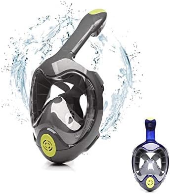 SDFHTYN full dry diving mask children adult snorkeling equipment dark gray, starry sky