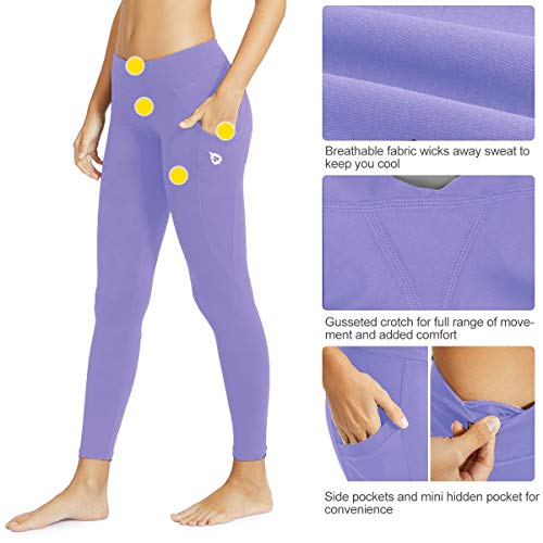 image for BALEAF Women's Mid-Waist Yoga Leggings Side Pockets 28