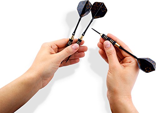 Professional Steel Tip Darts Set - Custom Shaft and Flight Setup | 6 Brass Barrels 22grams | 12 Aluminum Shafts 35/48mm | 12 Flights Standard/Slim | Darts Sharpener | Darts tool and Case - Thumbnail 6