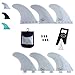 Ho Stevie! FRP Thruster (3) Surfboard Fins - Stronger Than Regular Nylon Fins - Performance and Maneuverability - Includes Travel Case, Screws, Wax Comb and Fin Key