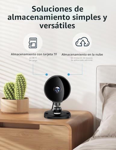 Câmara de vigilância WiFi interior, câmara FHD 1080P para bebés/animais de estimação com deteção de movimento e som AI, visão noturna, áudio bidirecional, app, Alexa e Google Home, pack de 4