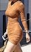 Jiujiuyi Women's Faux Suede Long Sleeve Bodycon Mini Dress