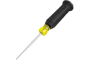 Klein Tools 6504DD Demolition Scratch Awl, Steel Tip-to-Cap Construction, Cushion-Grip Handle, Oversized Strike Cap, Piercing and Scribing Tool