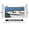 New-Pyle-PLDMR87-15-Din-Marine-Yacht-Waterproof-AMFM-CDDVDMP3-Radio-Stereo-Receiver-Remote-With-4-X-Pyle-PLMR6LE-65-Inch-LED-Light-Marine-Speakers-And-PLMRM71W-Hydra-Series-Marine-Grade-Water-Resistan