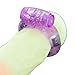 3Pcs Orgasmic Vibrating Erection Ring, Purple