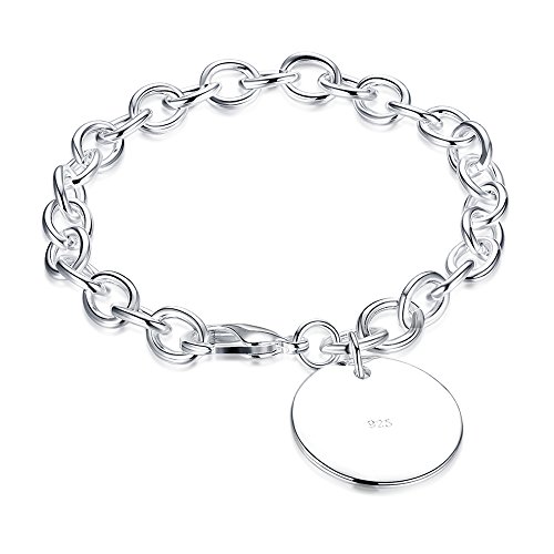HongBoom Jewelry Fashion Women's 925 Sterling Silver Plated Cute Party Link Charm Bracelet (H270)