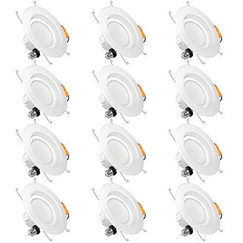 SGL 12-Pack 6 Inch Dimmable LED Recessed Lighting, 13W (100W Replacement), 4000K Daylight White, 1050Lm, LED Downlight