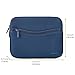 Evecase Smile Padded Neoprene Zipper Carrying Sleeve Case Bag with Front Accessory Pocket for Android 7 - 8 inch Tablet Device - Navy Blue