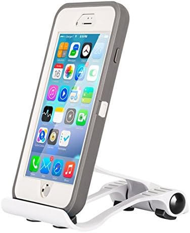 Carmilo Cell Phone Stand : Environmental Plastic, Multi-Angle Adjustment, for iPad, iPhone, Tablet and Smartphone with Thick Case (Black)