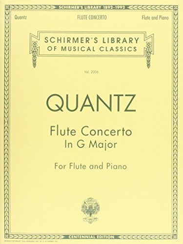 Flute Concerto in G Major: With Piano Cadenzas by Barrere: Centennial Edition (Schirmer's Library of Musical Classics)