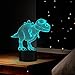 FULLOSUN Night Light for Kids Dinosaur T-rex 3D Night Light Bedside Lamp 16 Colors Changing with Remote Control, Xmas Halloween Birthday Gift for Child Baby Boy