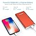POWERADD Pilot 4GS 12000mAh Power Bank with 8 Pin Input, Compatible with Smartphones, Tablet and More, Coral Red (MFi 8-Pin Cable Include)
