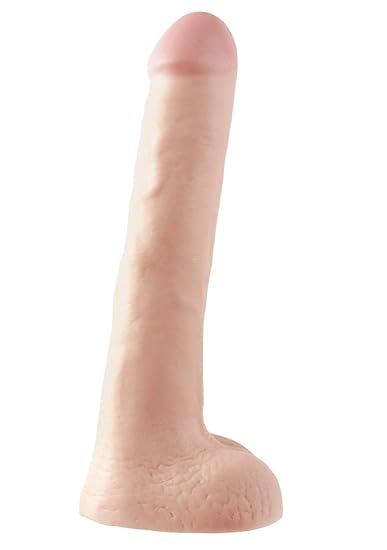 Basix by Pipedream Long Boy Dildo mit Saugfuß 10 Zoll - circa 25.4 cm lang -Durchmesser circa 5.5 cm - skin