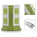 Safemore Smart 8-Outlet with 4-USB Output Power Strip (Green and White)