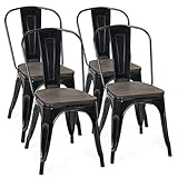 COSTWAY Tolix Style Dining Chairs Industrial Metal