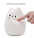 ANTEQI Carton Night Light Silicone Remote Timer Cute Cat Lamp Tap Control Lamp for Kids Bedroom Nursery Baby [Wireless Remote Timer, USB Charge, Warm & White Light, 9 Color Breathing]