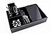 Caddy Bay Collection Black Desktop Dresser Valet Tray Case Holds Watches, Rings, Jewelry, Keys, Cell Phones