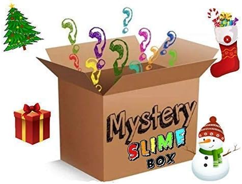 Mystery Box Slime (FREE SHIPPING!!) |Homemade Slimes| 5 Different (2oz) Slimes, Butter, Cloud, Fluffy, Crunchy, Scented, Clicky, Stretchy, Blue,Pink, Random, Foam beads, Stress Relief, Slime Kit