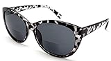 Women Bi-Focal SunReaders Fashion Sunglasses - Black Tortoise, Olive/Light Yellow, Tortoise Katie Holmes Style