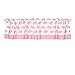 Pink Elephant Print Window Valance by The Peanutshell - 100% Cotton Sateen