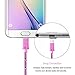 Micro USB Cord 10ft, 3-Pack Boxeroo Premium High Speed Nylon Braided Cable Charging/Sync Data Cable Compatible for Samsung Galaxy, HTC,LG, Nokia, Sony, and Other Tablet Smartphone (Rose,Pink,Purple)