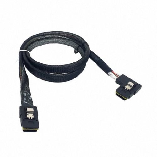 JSER Ultra Slim Flat Left Angled 90 Degree Mini SAS 36pin SFF-8087 to 8087 Data Raid Cable 80cm JSER