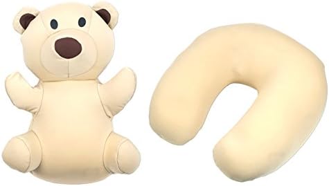 Twiga Trends Convertible Travel Airplane Pillow, 2 in 1 Comfortable Luxury Neck &amp; Back Support Pillow for Adults and Animal Bear Pillows for Kids