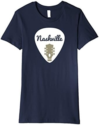 Women's Nashville City Music Guitar Pick T Shirt Medium Navy