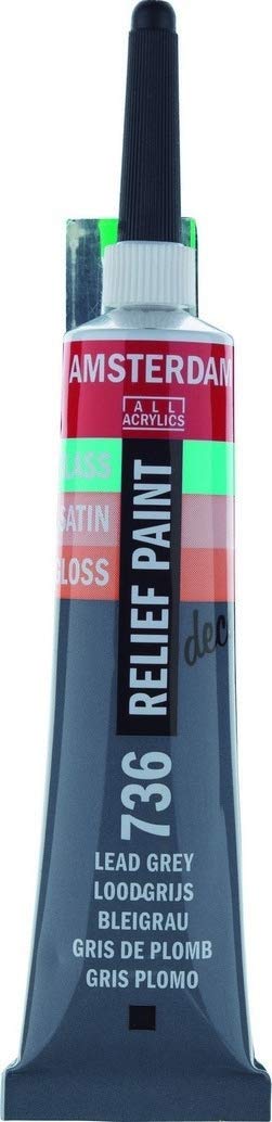 Decorfin RELIEF (Gutta Outliner) PAINT LEAD GREY - 20ml