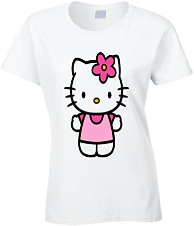 TshirtSavage Women's Hello Kitty Women's T-Shirt XL White